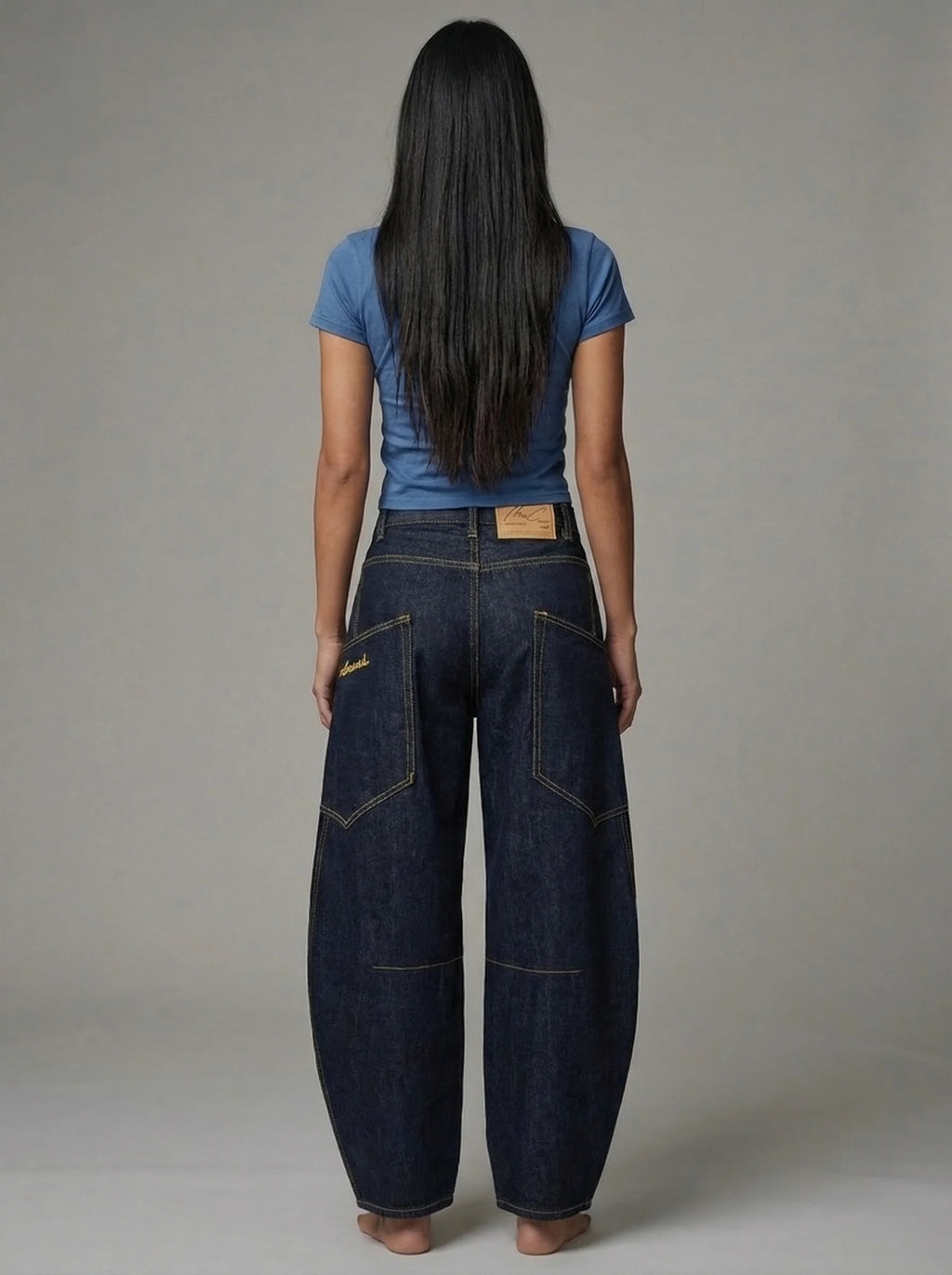 Dames Barrel Jeans | Hoge Taille Wijde Pijpen Relaxed Pasvorm