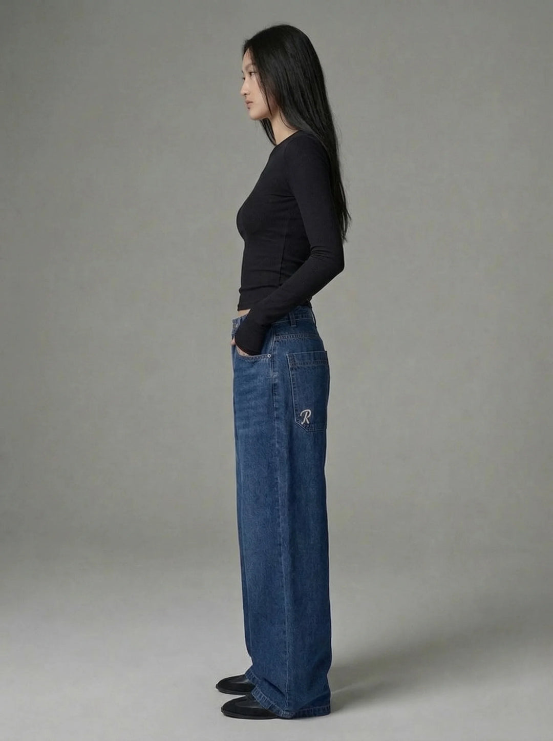 Dames Wide Leg Jeans | Lage Taille Losse Pasvorm Casual Streetwear