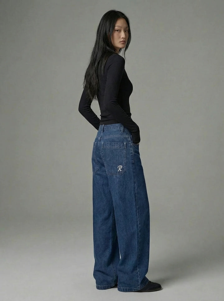 Dames Wide Leg Jeans | Lage Taille Losse Pasvorm Casual Streetwear