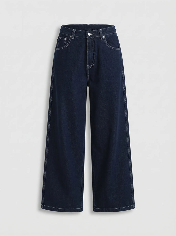 Dames Wide Leg Jeans | Lage Taille Losse Pasvorm Casual Streetwear