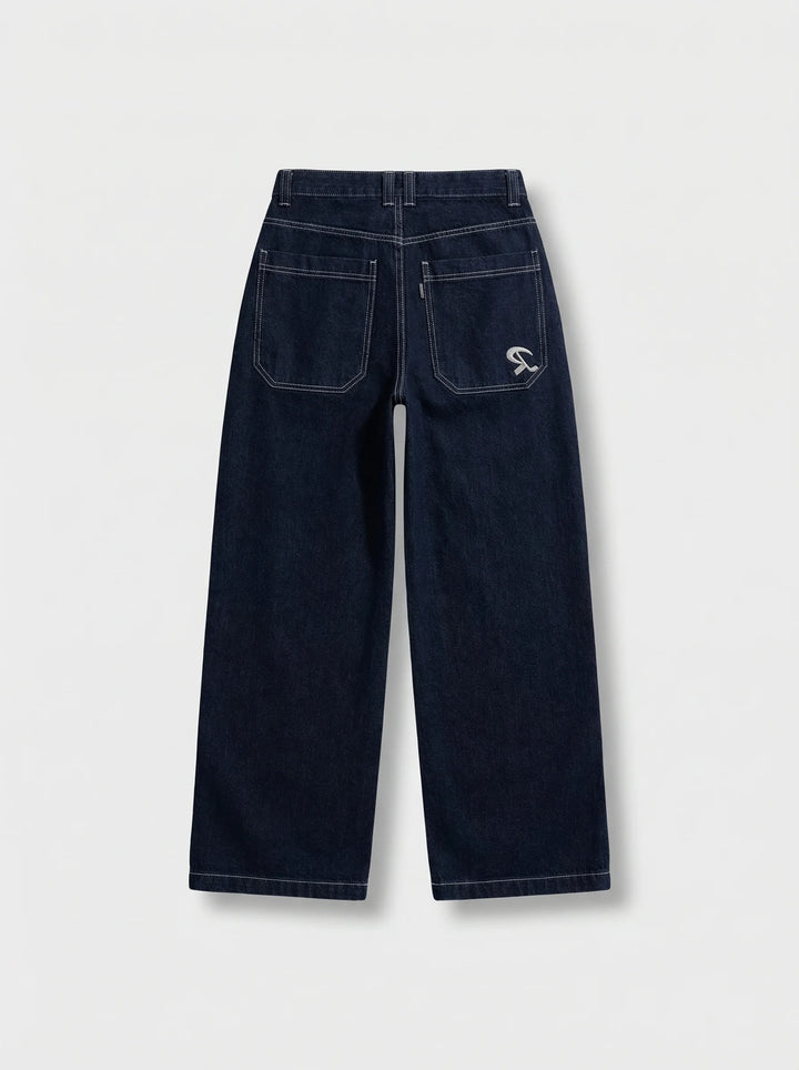Dames Wide Leg Jeans | Lage Taille Losse Pasvorm Casual Streetwear