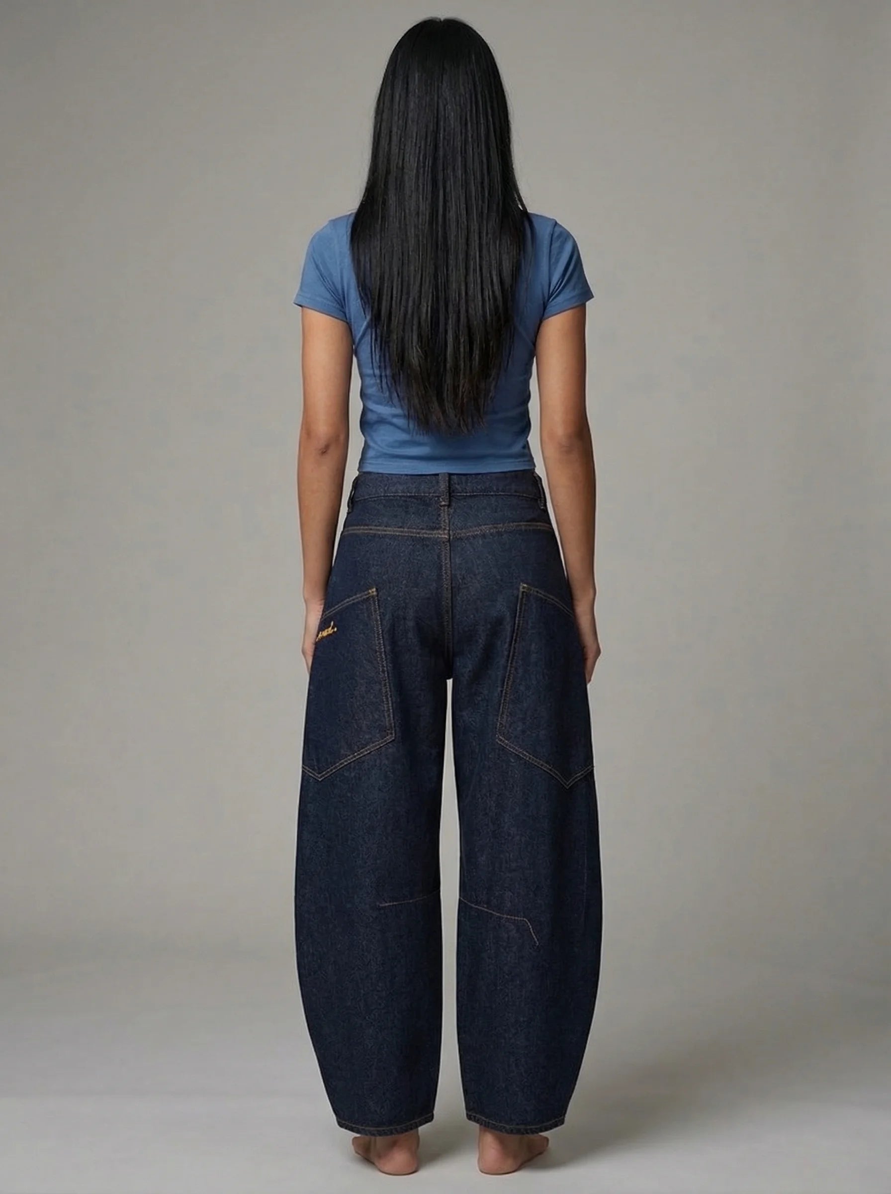 Dames Barrel Jeans | Hoge Taille Wijde Pijpen Relaxed Pasvorm