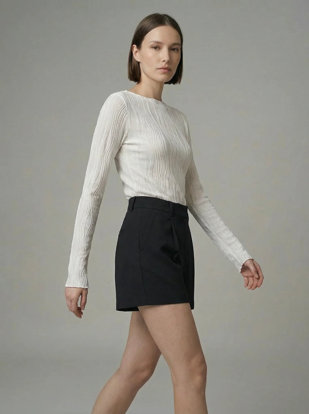 Dames Longsleeve Top | Aansluitende Pasvorm Ronde Hals