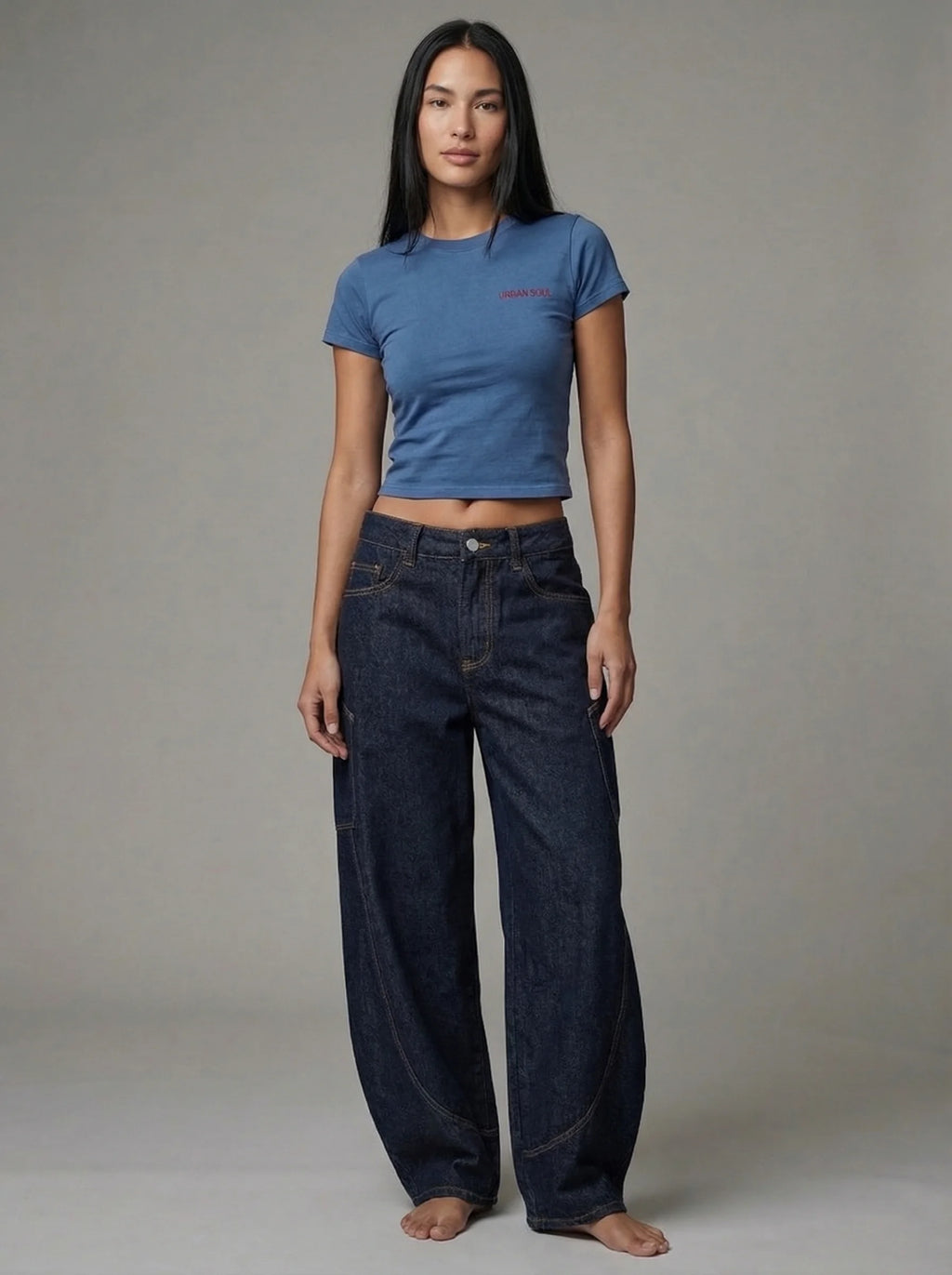 Dames Barrel Jeans | Hoge Taille Wijde Pijpen Relaxed Pasvorm