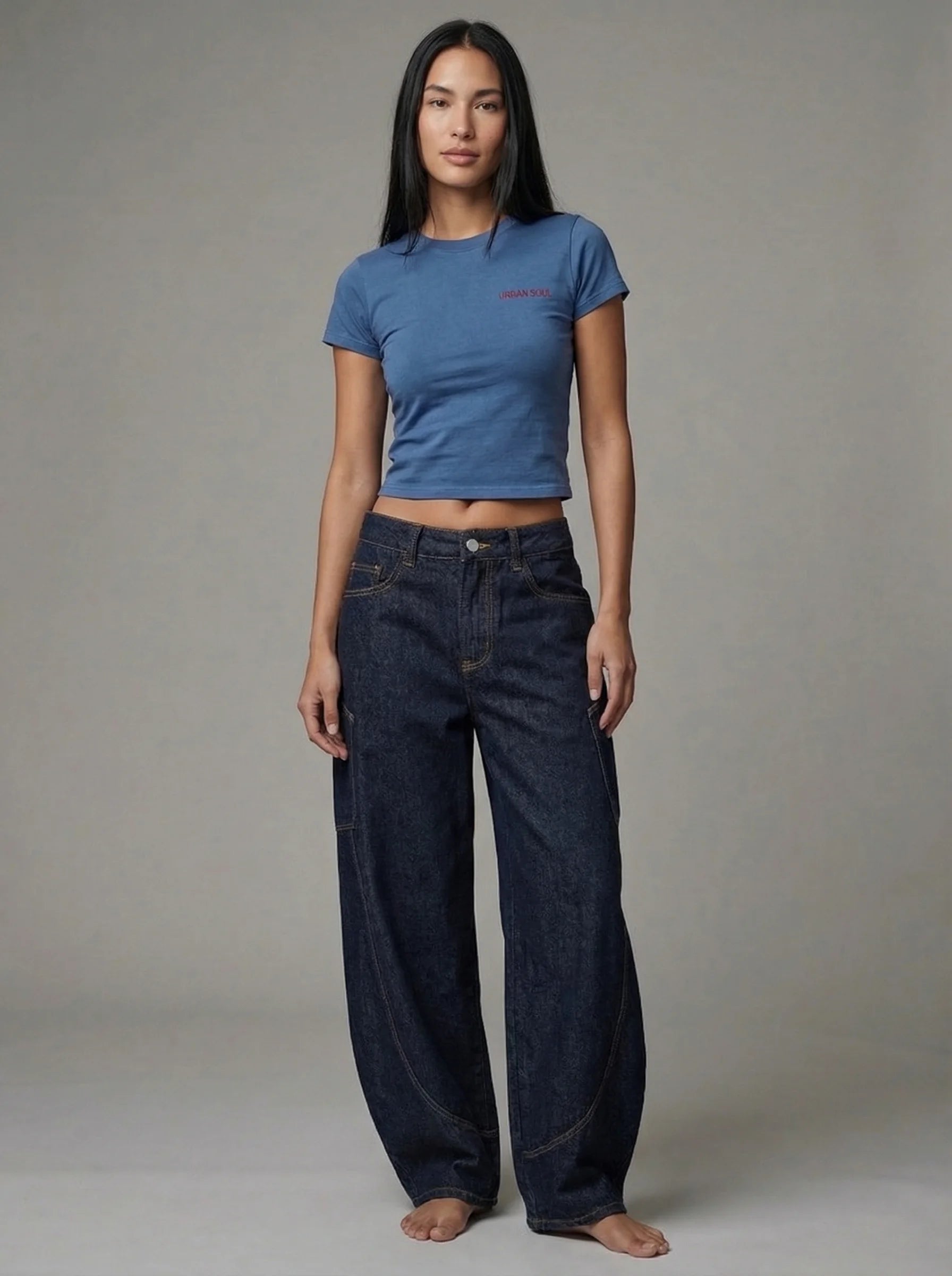 Dames Barrel Jeans | Hoge Taille Wijde Pijpen Relaxed Pasvorm