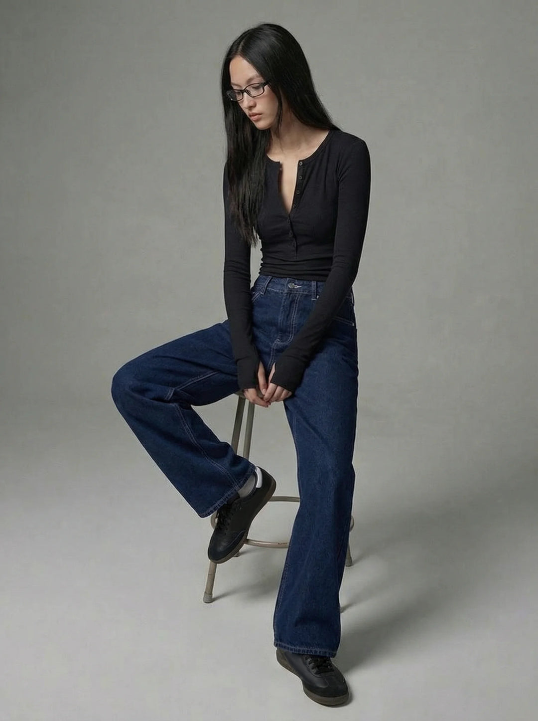 Dames Wide Leg Jeans | Lage Taille Losse Pasvorm Casual Streetwear