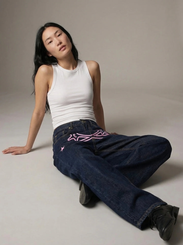 Dames Barrel Jeans | Hoge Taille Losse Pasvorm Streetwear Stijl