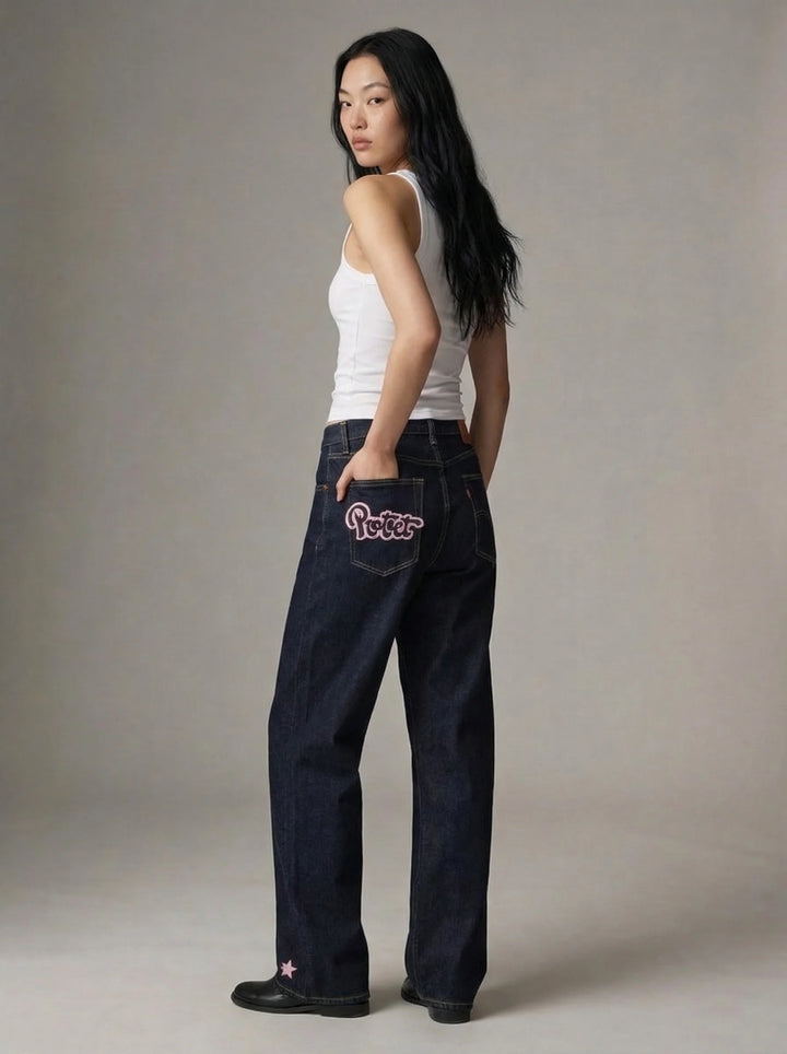 Dames Barrel Jeans | Hoge Taille Losse Pasvorm Streetwear Stijl