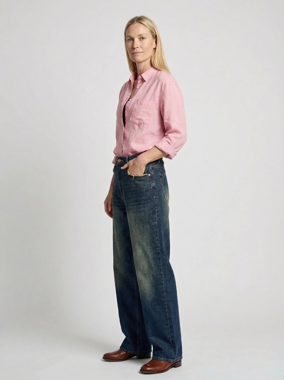 Dames Wide Leg Jeans | Hoge Taille Losse Pasvorm Casual Streetwear