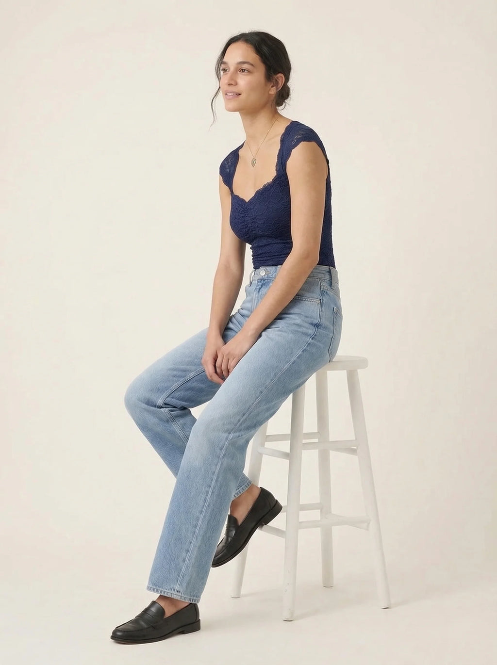 Dames Lace Top | Mouwloos Getailleerde Pasvorm Vierkante Hals