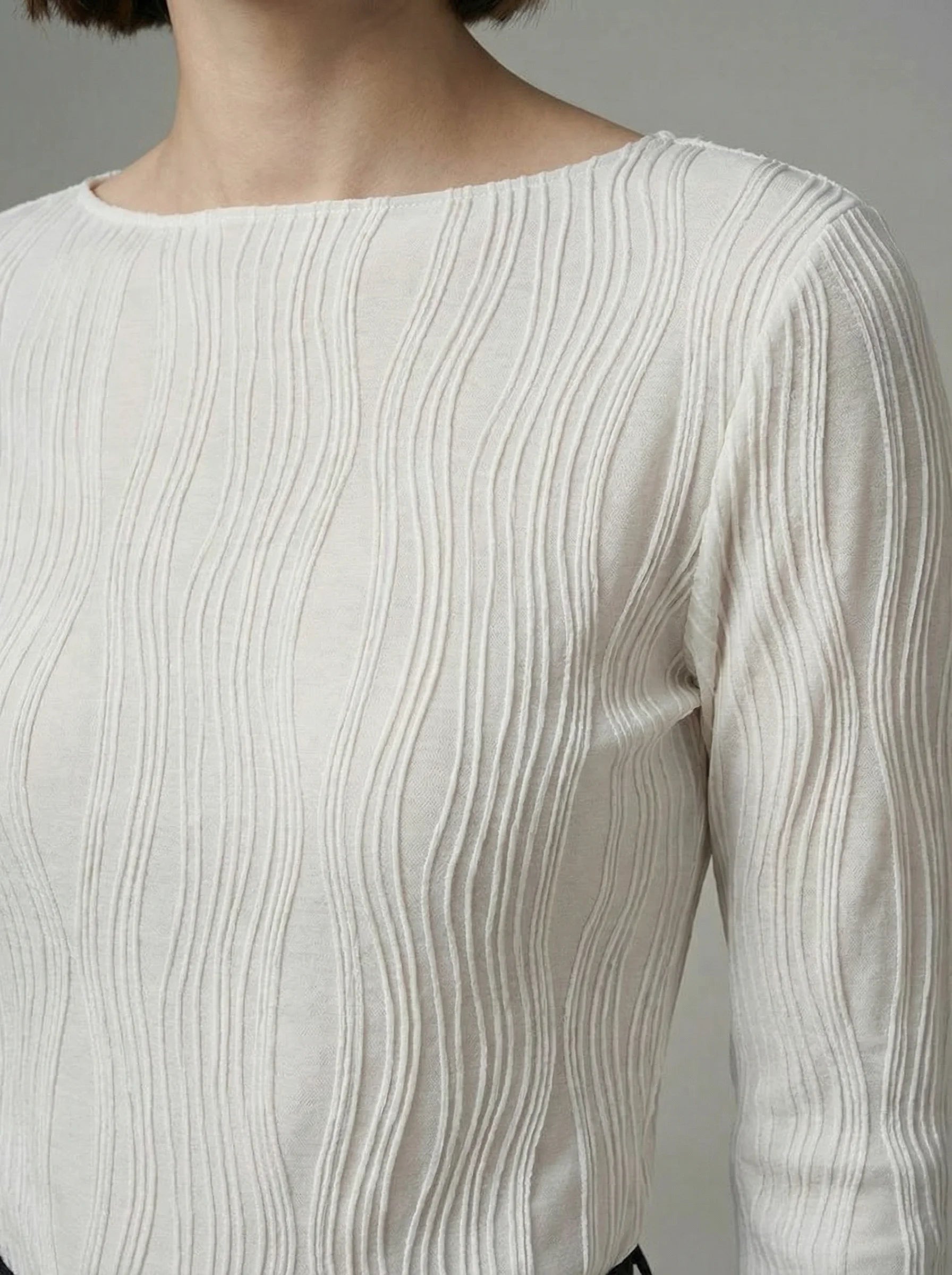 Dames Longsleeve Top | Aansluitende Pasvorm Ronde Hals