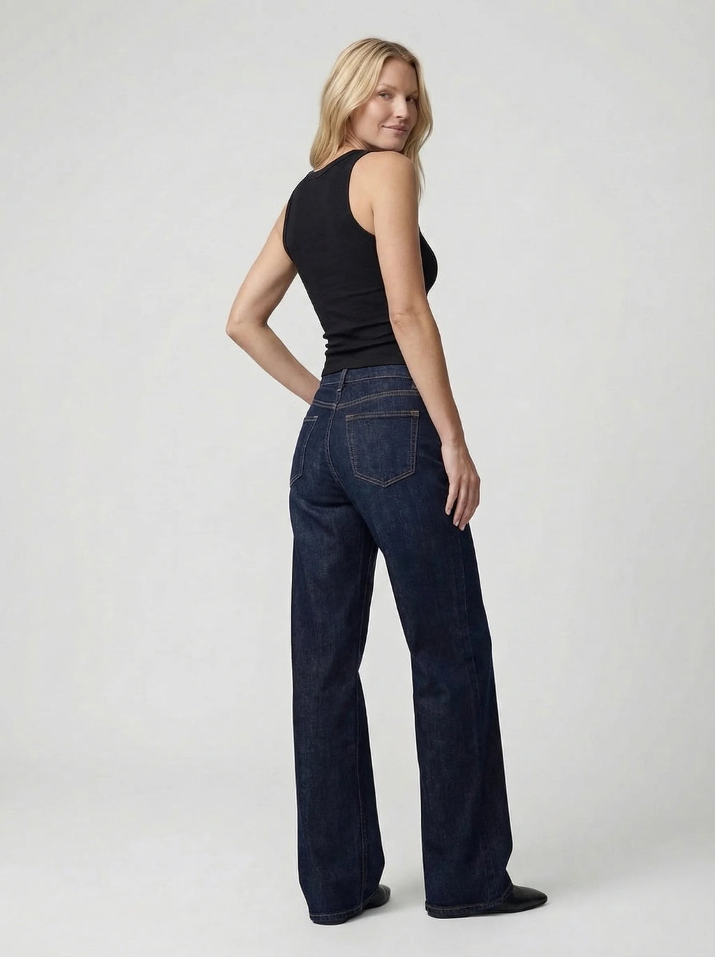 Dames Flared Jeans | Lage Taille Uitlopende Pijpen Aansluitende Pasvorm
