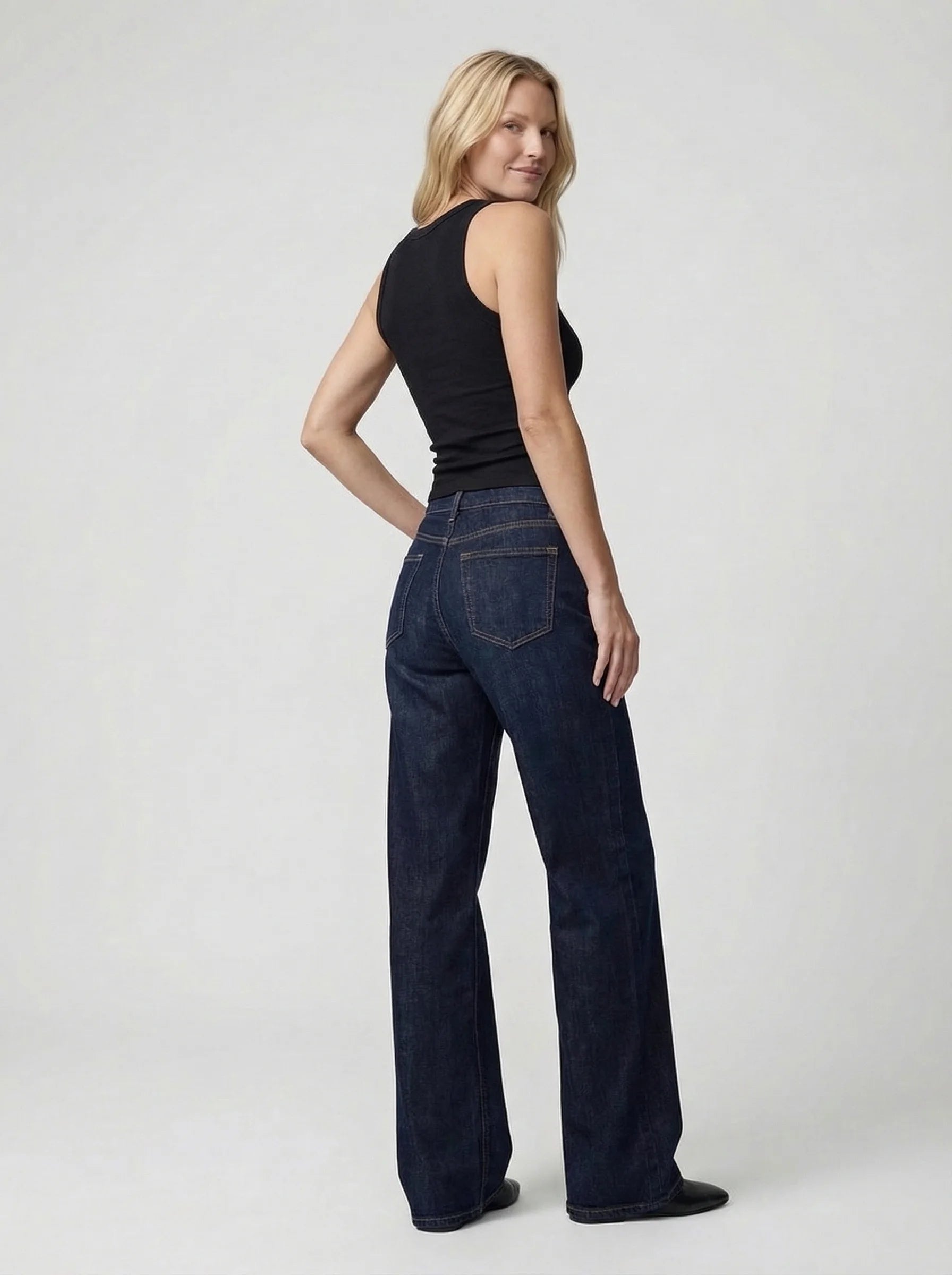 Dames Flared Jeans | Lage Taille Uitlopende Pijpen Aansluitende Pasvorm
