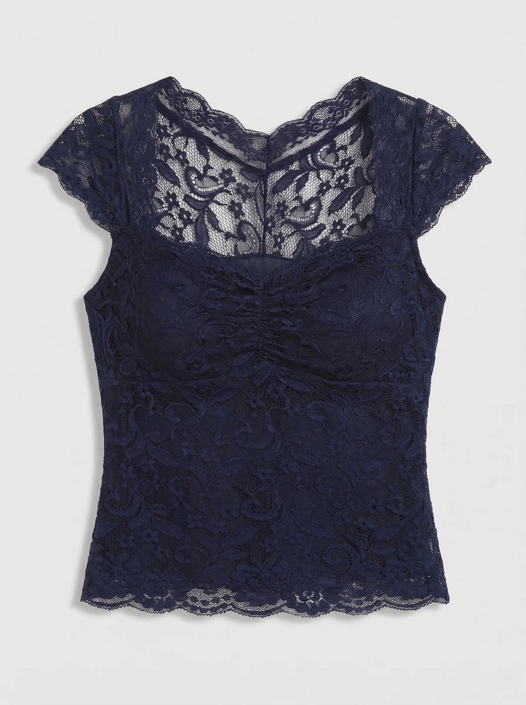 Dames Lace Top | Mouwloos Getailleerde Pasvorm Vierkante Hals