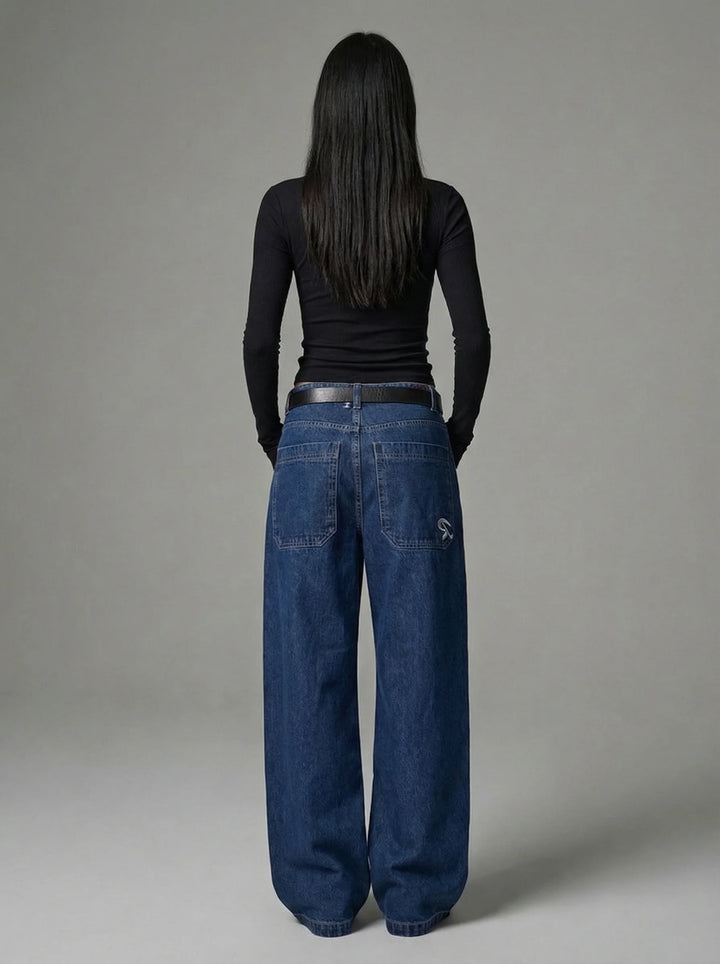 Dames Wide Leg Jeans | Lage Taille Losse Pasvorm Casual Streetwear