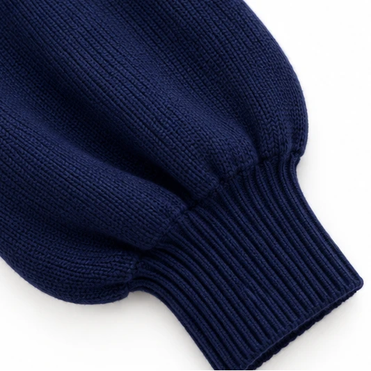Dames asymmetrische gebreide trui met mock-neck - Casual chic