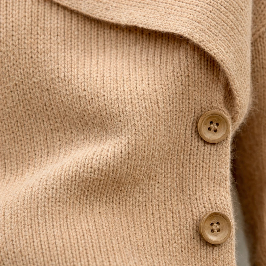 Dames Asymmetrische Kraag Gebreide Trui - Relaxed Fit