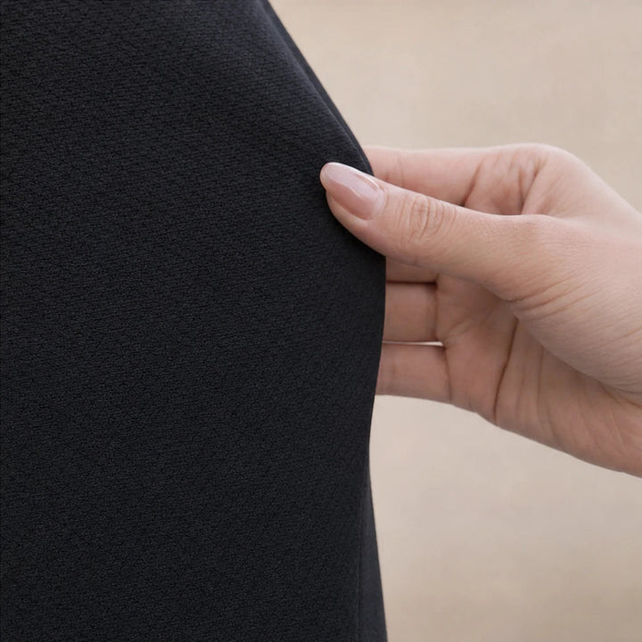 Dames asymmetrische ritsjurk met zijsplijtje - elegant en praktisch