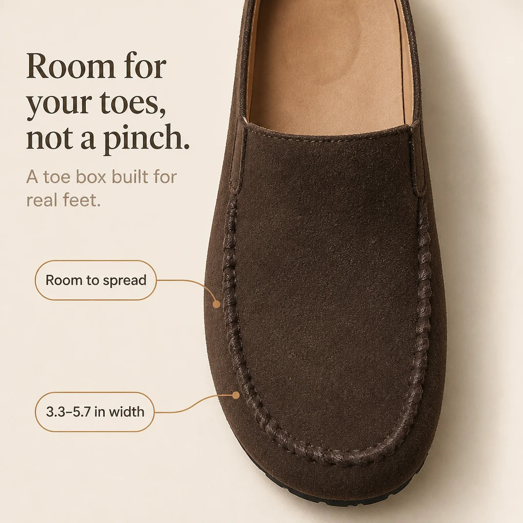 Dames Backless Ballerina's Bruin - Comfortabele Dagschoenen