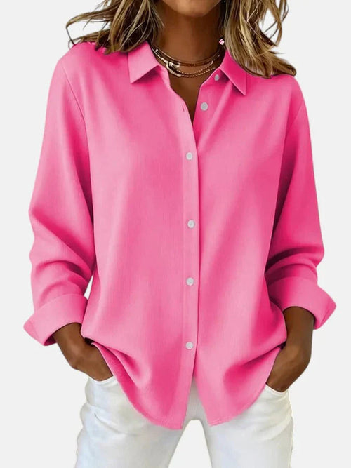 Dames Blouse Relaxed Fit - Elegant en Veelzijdig - Fuchsia