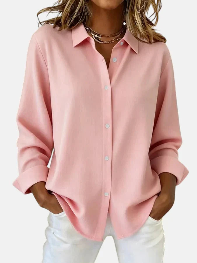 Dames Blouse Relaxed Fit - Elegant en Veelzijdig - Roze