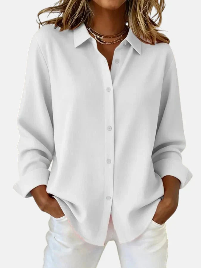 Dames Blouse Relaxed Fit - Elegant en Veelzijdig - Wit