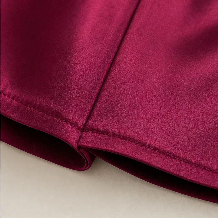 Dames Brocade Plissé Wikkel Maxi Jurk - Elegante Avondjurk