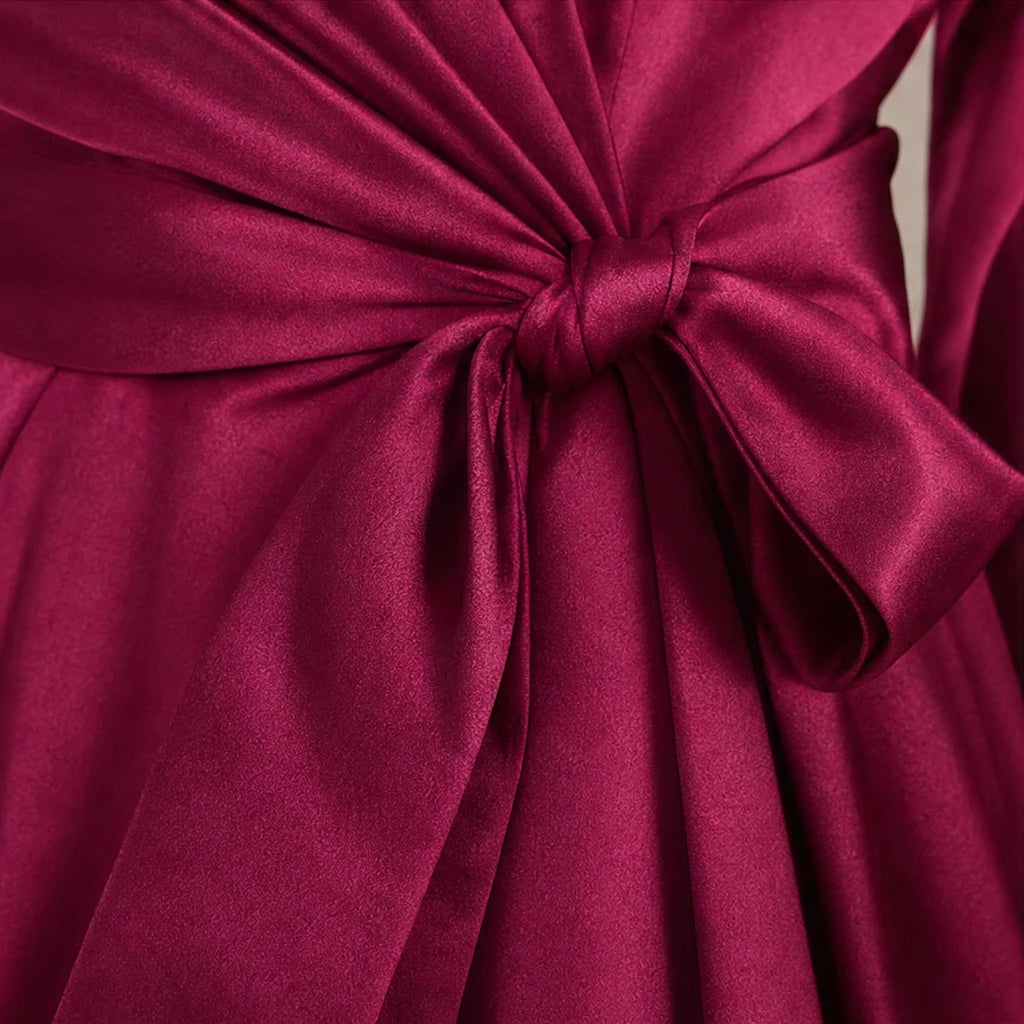 Dames Brocade Plissé Wikkel Maxi Jurk - Elegante Avondjurk