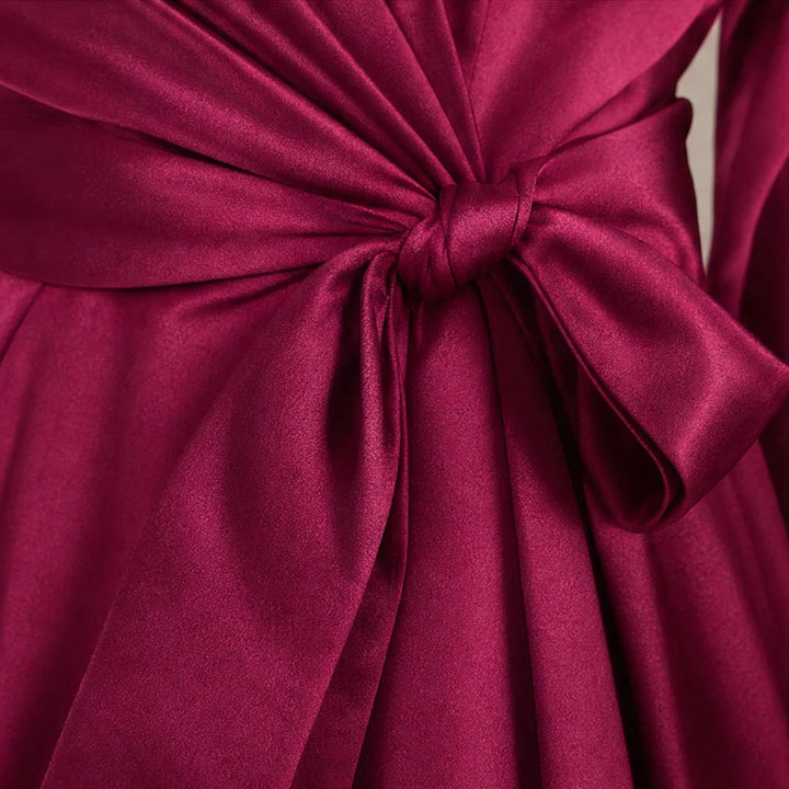 Dames Brocade Plissé Wikkel Maxi Jurk - Elegante Avondjurk