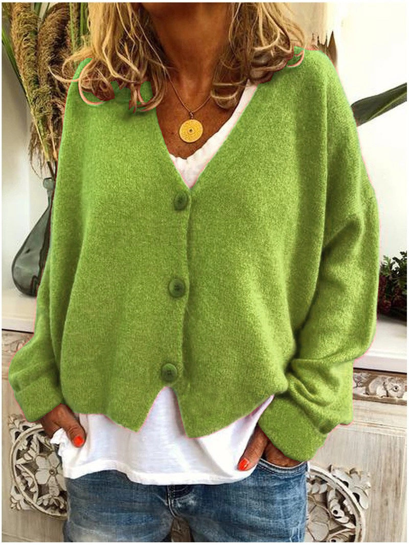 Dames cardigan licht en warm - klassieke laagjes - Lichtgroen