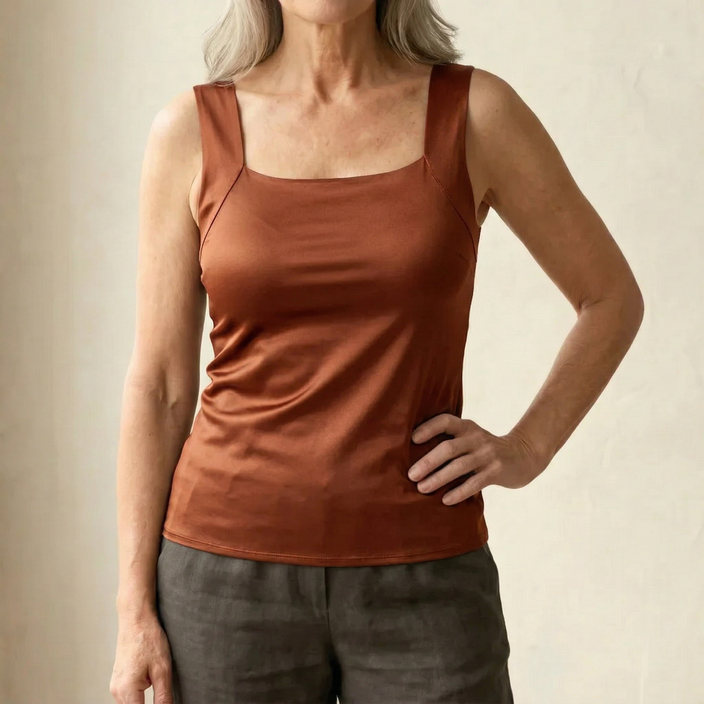 Dames comfort bra tanktop - zomerse stijl - Koffie