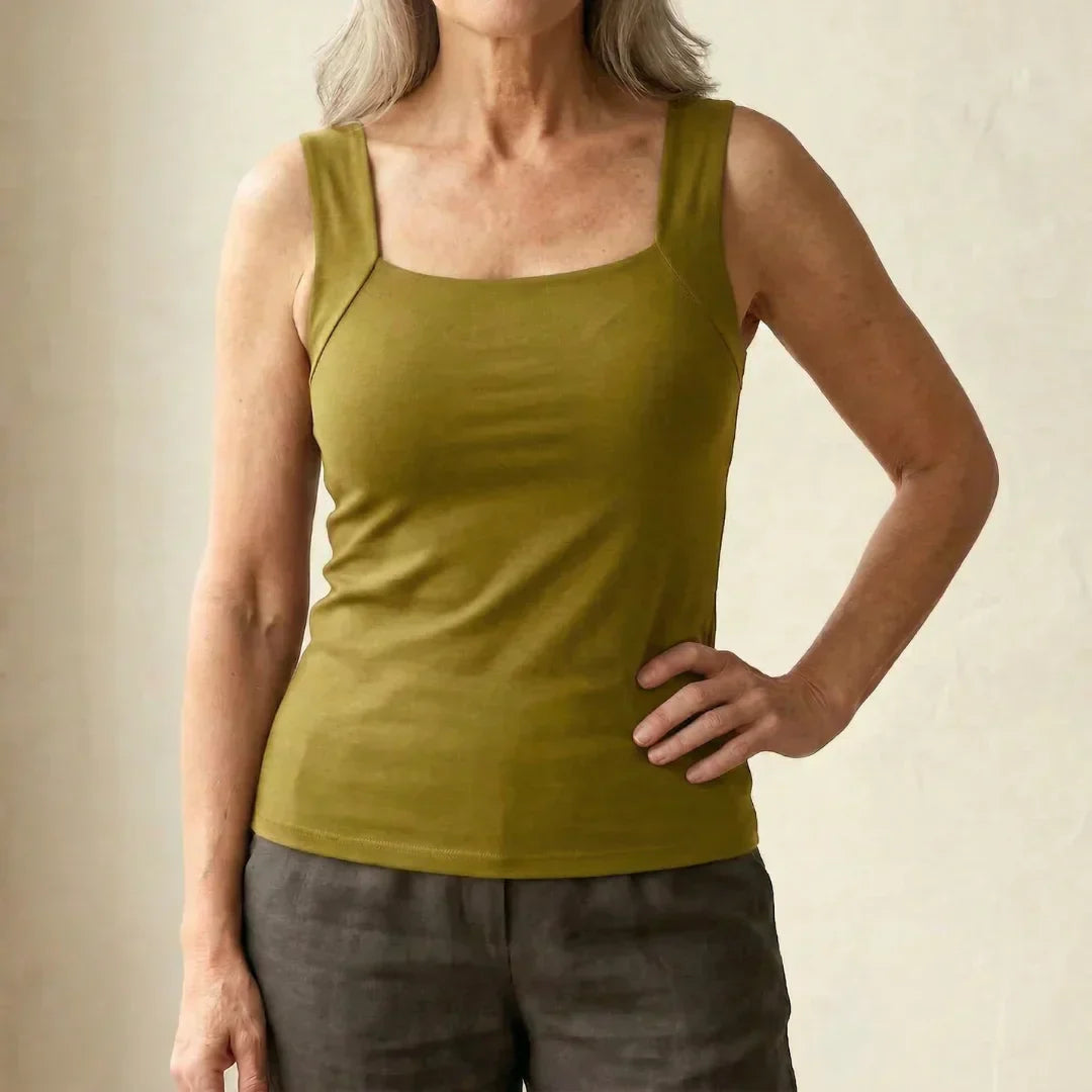Dames comfort bra tanktop - zomerse stijl - Olijfgroen