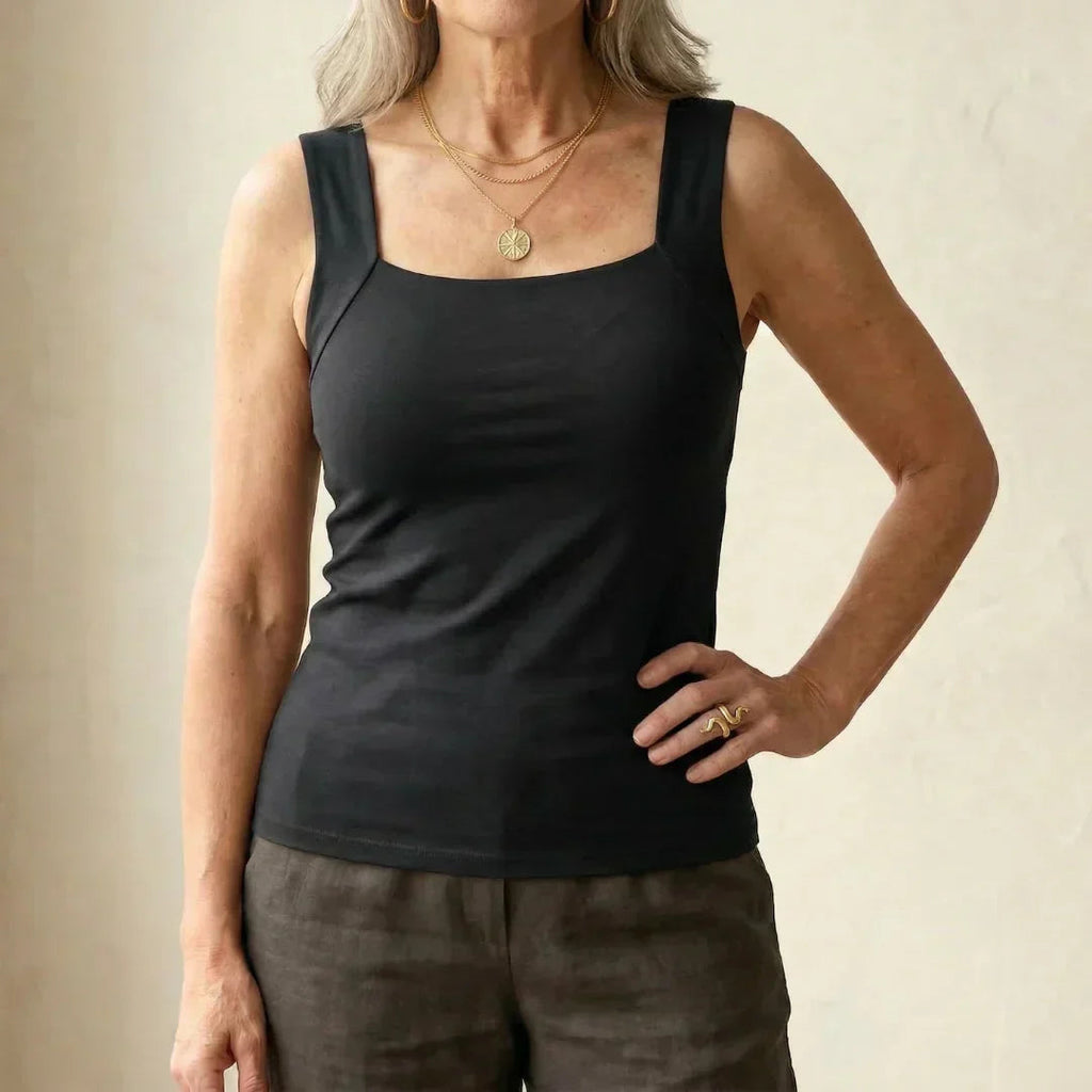 Dames comfort bra tanktop - zomerse stijl - Zwart