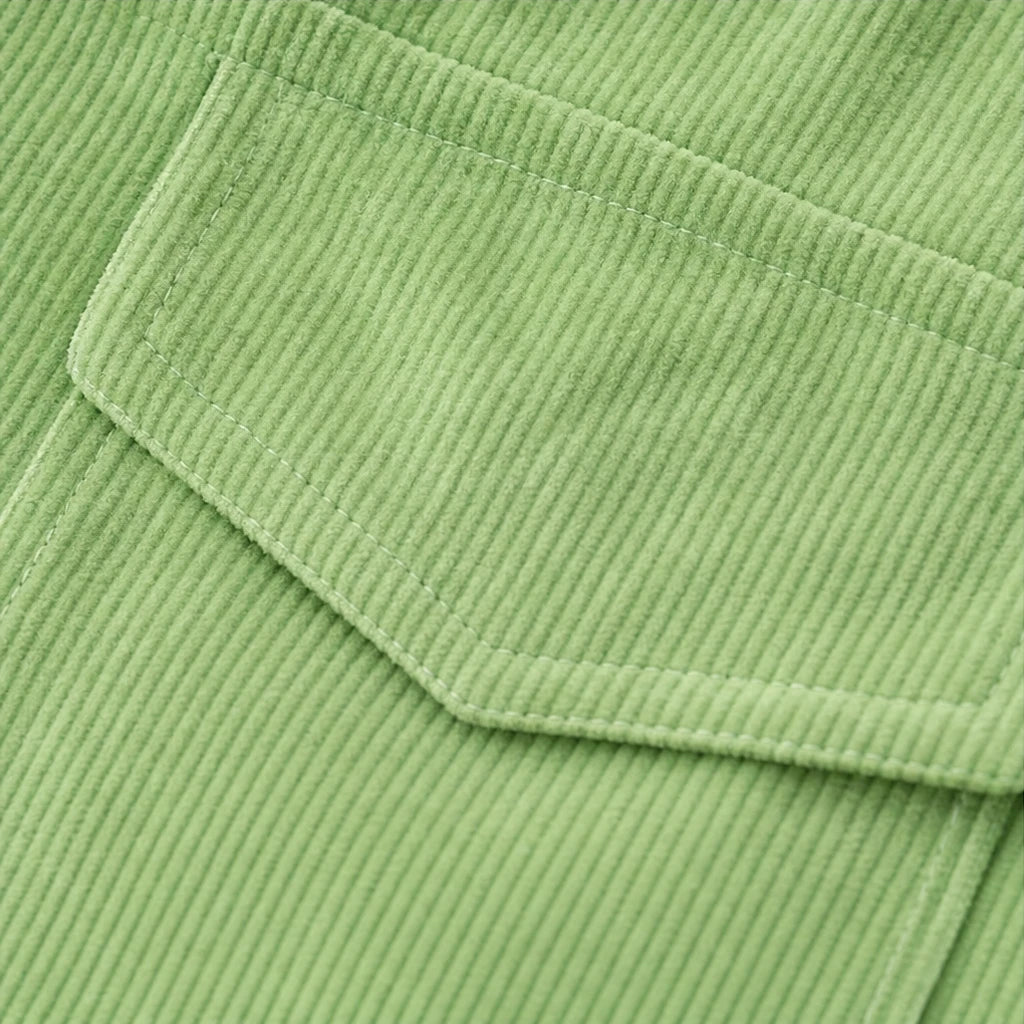 Dames Corduroy Overhemd - Relaxed Fit met Druppelschouders