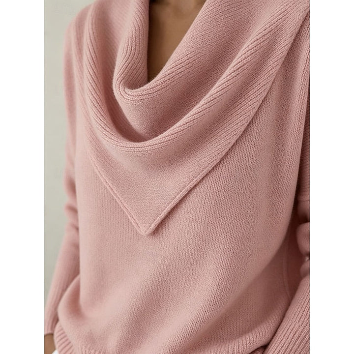 Dames Cowl-Neck Trui - Elegante Gebreide Stijl