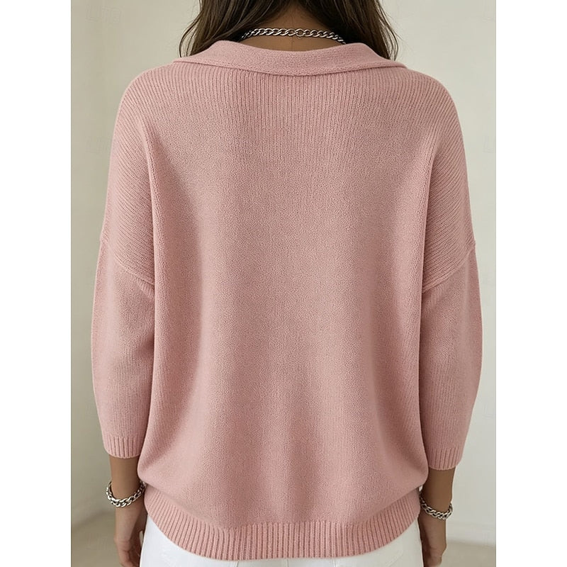Dames Cowl-Neck Trui - Elegante Gebreide Stijl