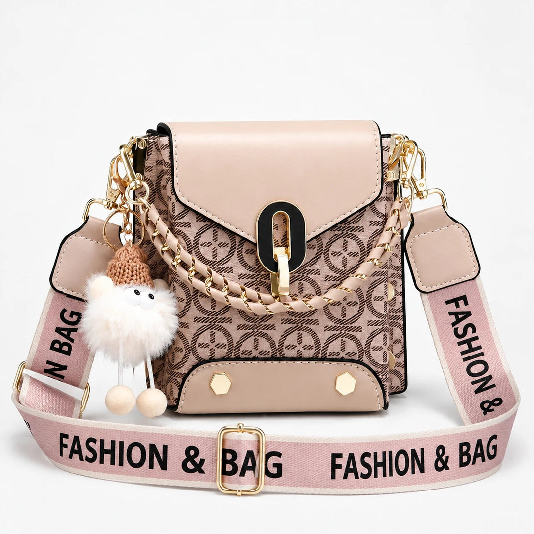 Dames Crossbody Tas in beige, Compact Design