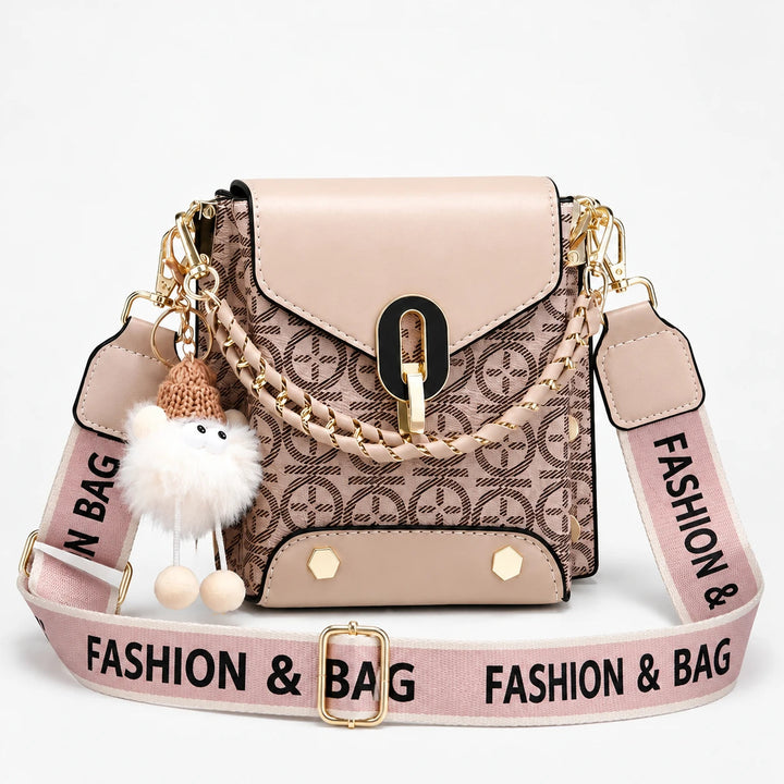 Dames Crossbody Tas in beige, Compact Design