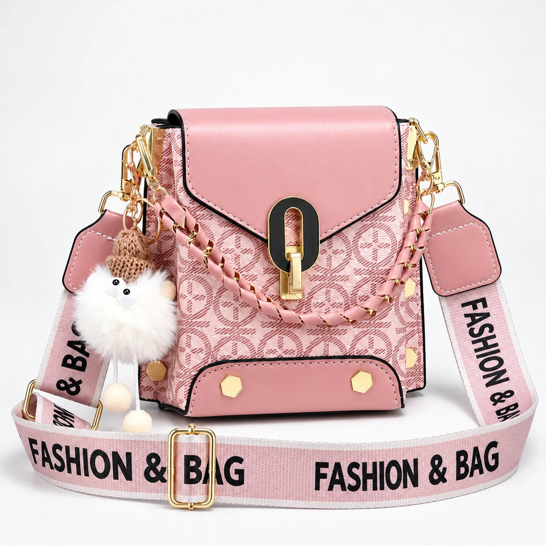 Dames Crossbody Tas in roze, Compact Design