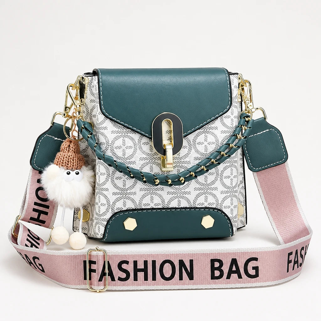 Dames Crossbody Tas in tealblauw, Compact Design