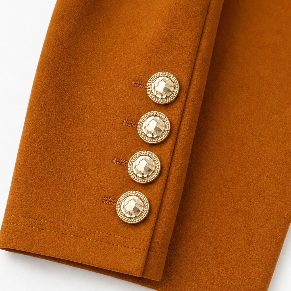 Dames Double-Breasted Longline Pak - Zakelijk Elegant