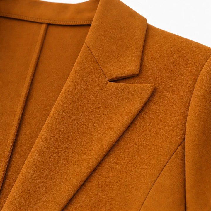 Dames Double-Breasted Longline Pak - Zakelijk Elegant