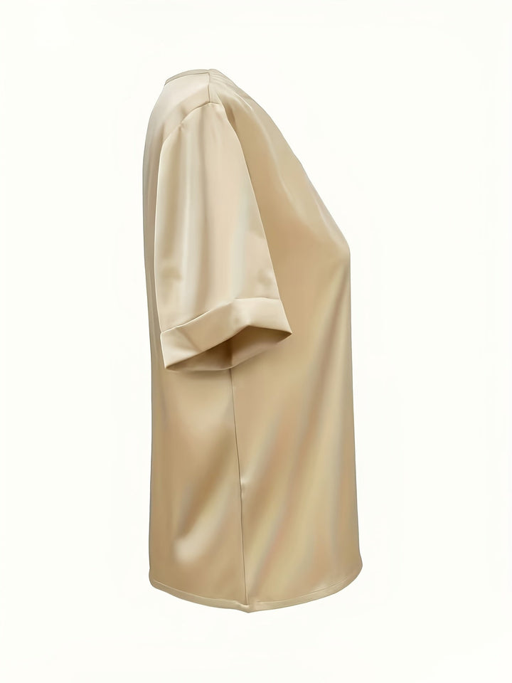 Dames Draped V-Hals Blouse - Elegante Draping