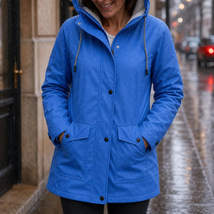 Dames fleece gevoerde winterjas met capuchon - Windbestendig