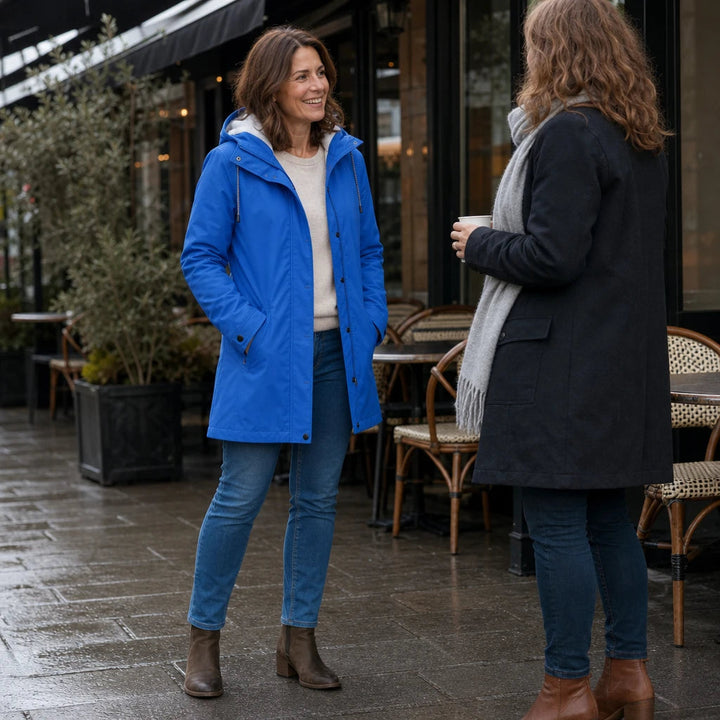Dames fleece gevoerde winterjas met capuchon - Windbestendig