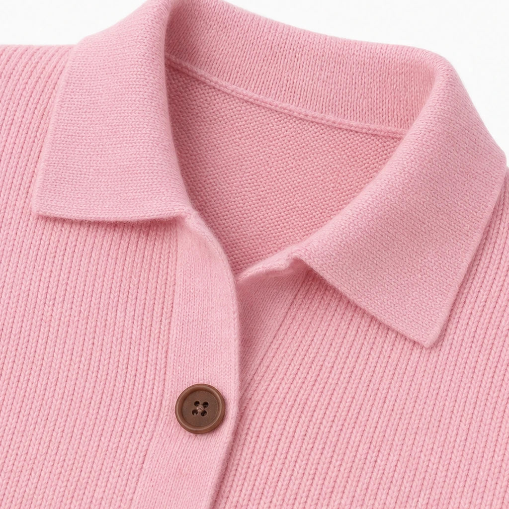 Dames Gebreide Cardigan met Omgeslagen Kraag - Casual Chic