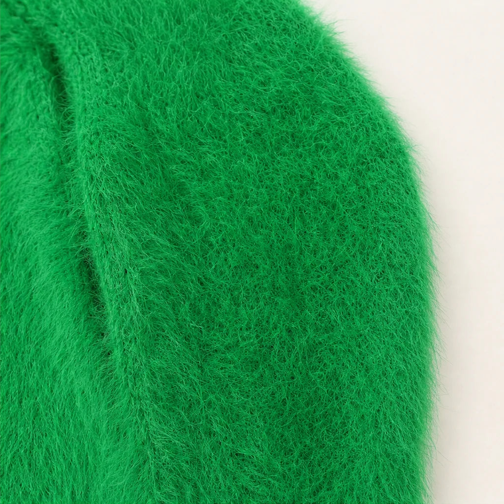 Dames Gebreide Cardigan Open - Zachte Mohair Look