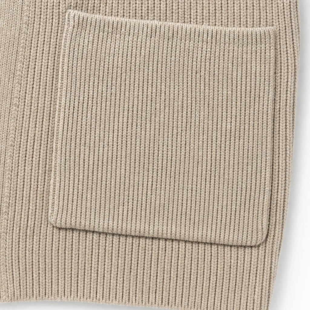 Dames Geribbelde Dubbelrij Cardigan - Klassieke Werkstijl
