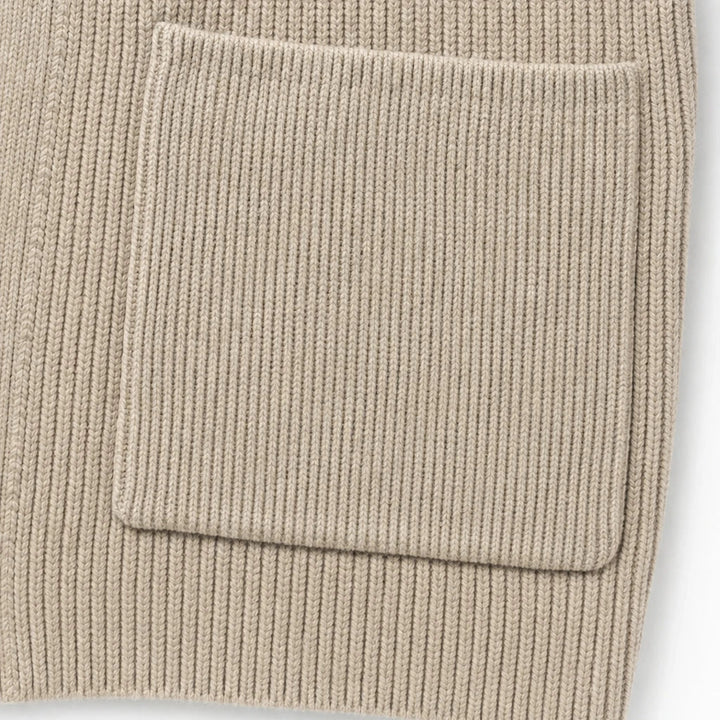 Dames Geribbelde Dubbelrij Cardigan - Klassieke Werkstijl