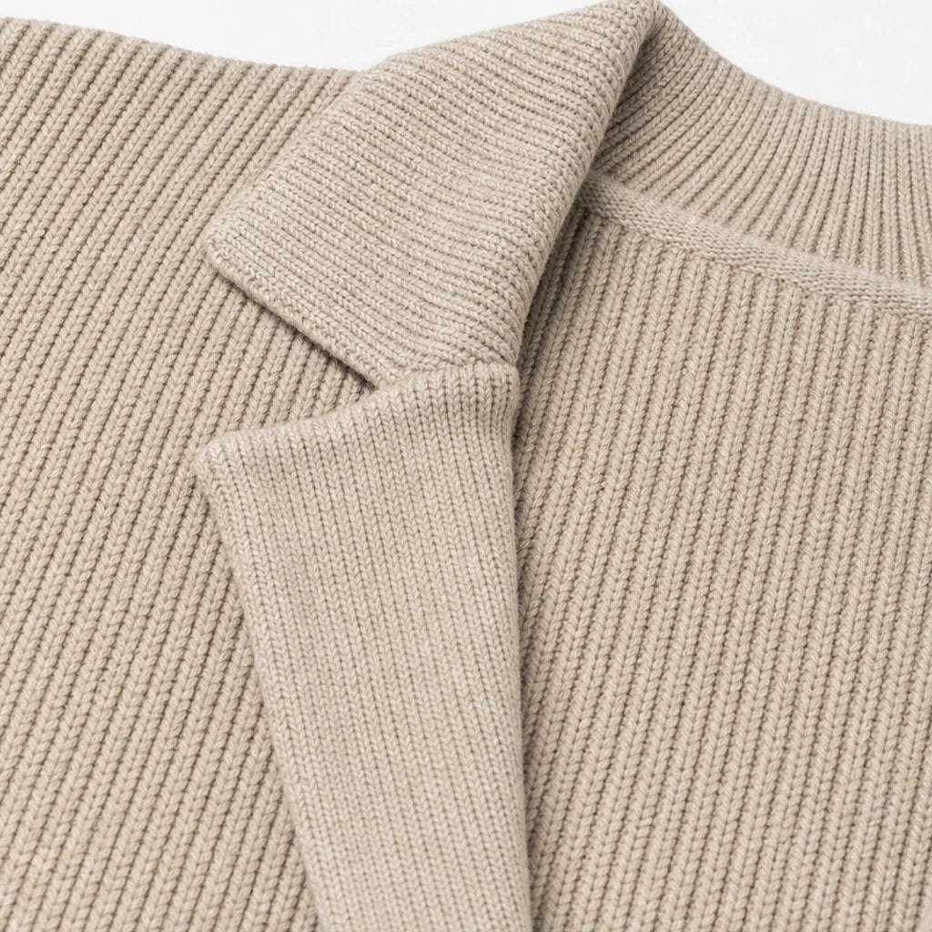 Dames Geribbelde Dubbelrij Cardigan - Klassieke Werkstijl